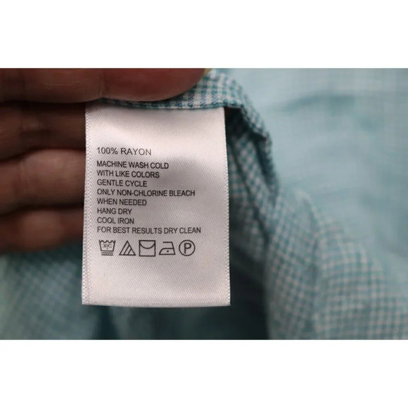 Tommy Bahama Pullover Gingham Balloon Sleeves-Size XL - Picture 4 of 7